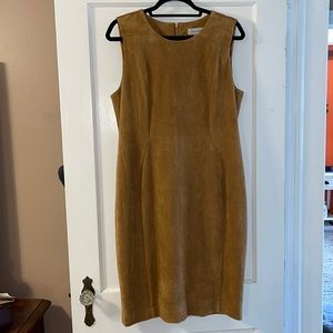Calvin Klein Suede Sheath Dress